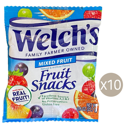 Welch's 水果零食混合水果 8 盎司裝 10 袋（平行進口）