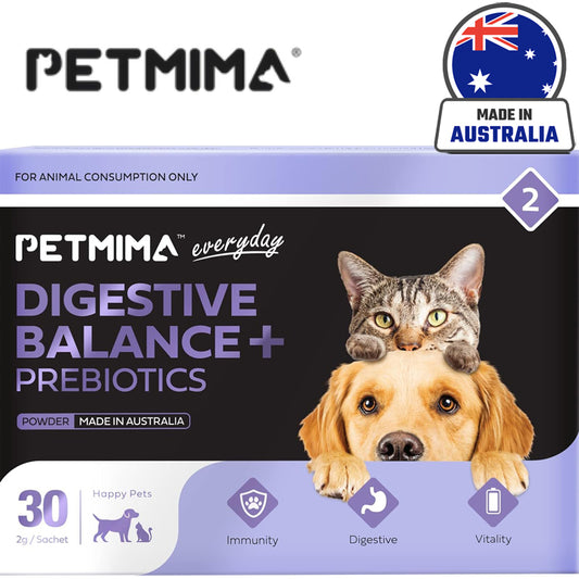 Petmima Digestive Balance + Prebiotic Supplement for Dogs & Cats All Breeds & Sizes