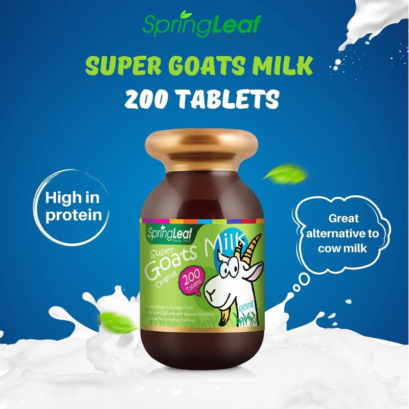 Spring Leaf - Kids Super Goat Milk Original 695mg 200Tab (Best Before: 17 May 2026)